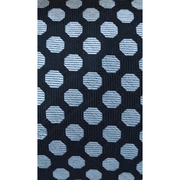 AQUASCUTUM OF LONDON Black Polka Dot Silk Tie CANADA 59"/ 3.8" EC - Picture 3 of 3